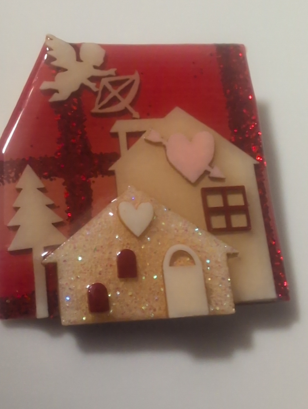 1980's VTG House Pins By Lucinda Holiday Christmas Brooch Set - Picture 4 of 5